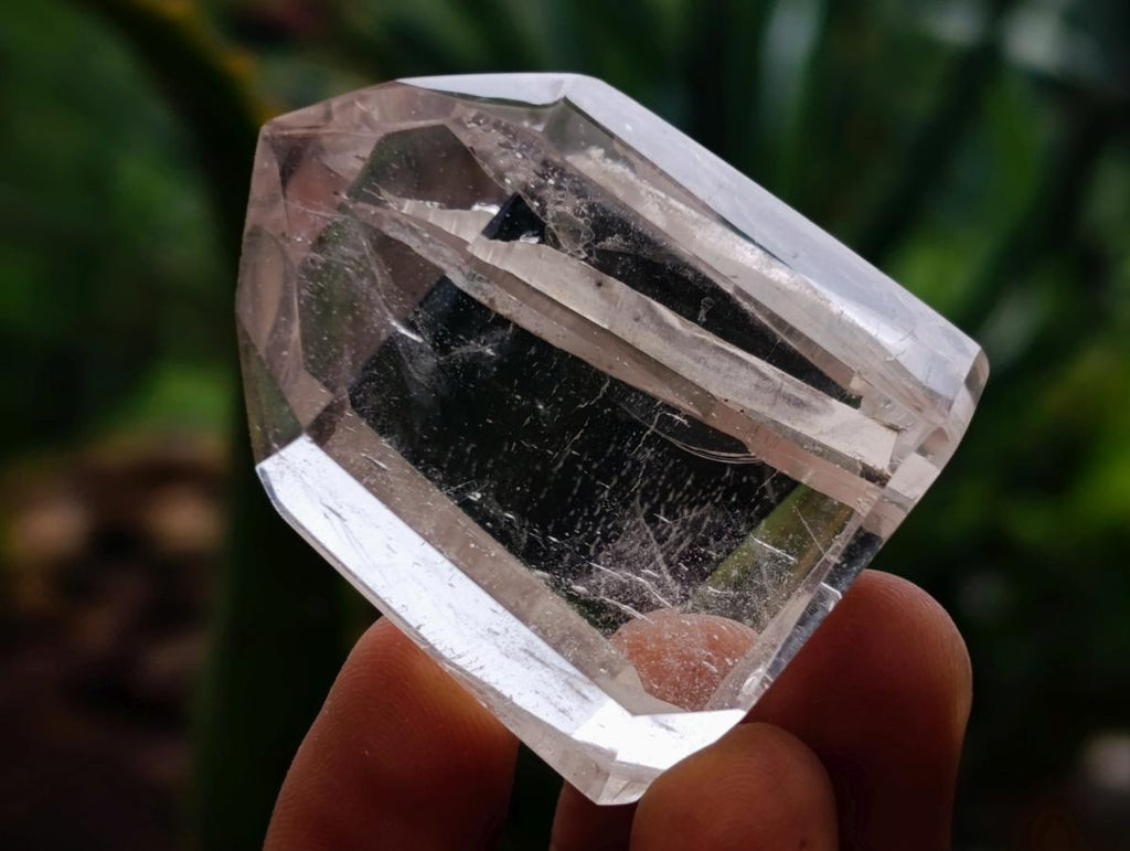 Polished Smokey Window Quartz Crystals x 12 From Madagascar