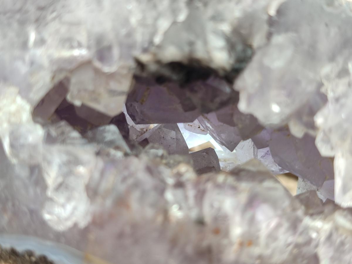 Polished Banded Agate with Amethyst Geodes x 2 From Maintirano, Madagascar