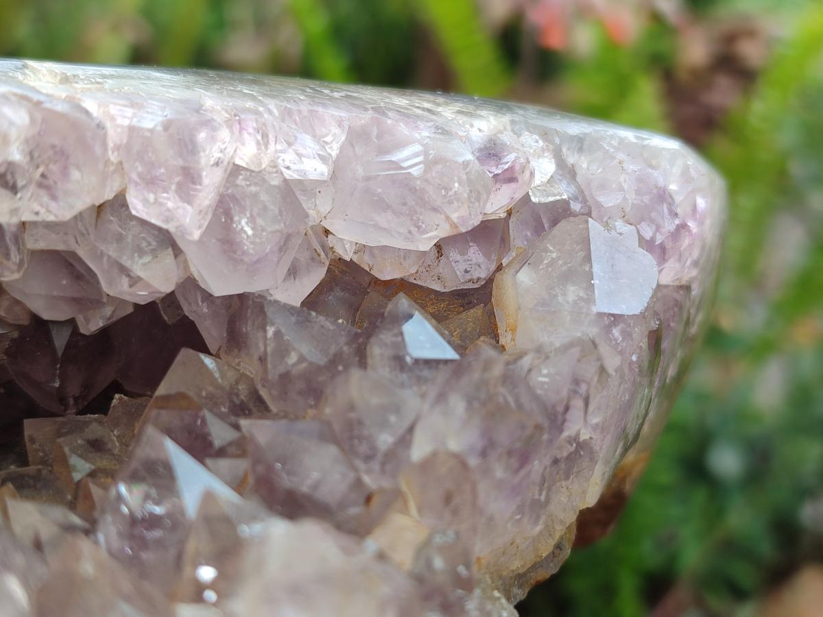 Polished Banded Agate with Amethyst Geodes x 2 From Maintirano, Madagascar