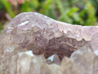 Polished Banded Agate with Amethyst Geodes x 2 From Maintirano, Madagascar