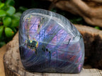 Polished Rare Purple Sunset Flash Labradorite Standing Free Forms x 6 From Tulear, Madagascar