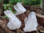 Natural Small Clear Quartz Clusters x 12 From Madagascar