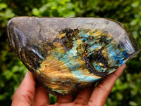 Polished Labradorite Standing Free Forms x 2 From Tulear, Madagascar