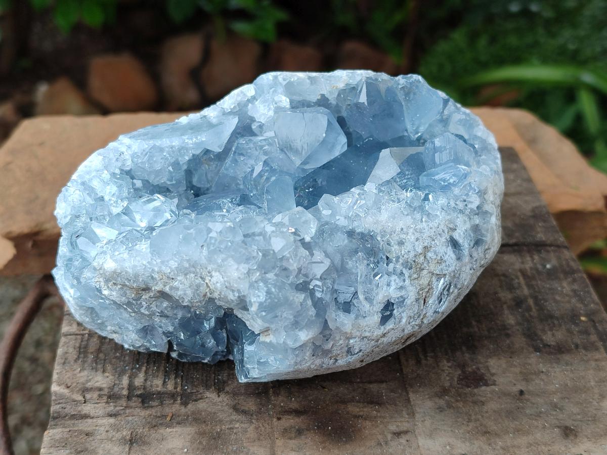 Natural Blue Celestite Specimens x 2 From Sakoany, Madagascar - Toprock Gemstones and Minerals 