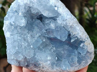 Natural Blue Celestite Specimens x 2 From Sakoany, Madagascar