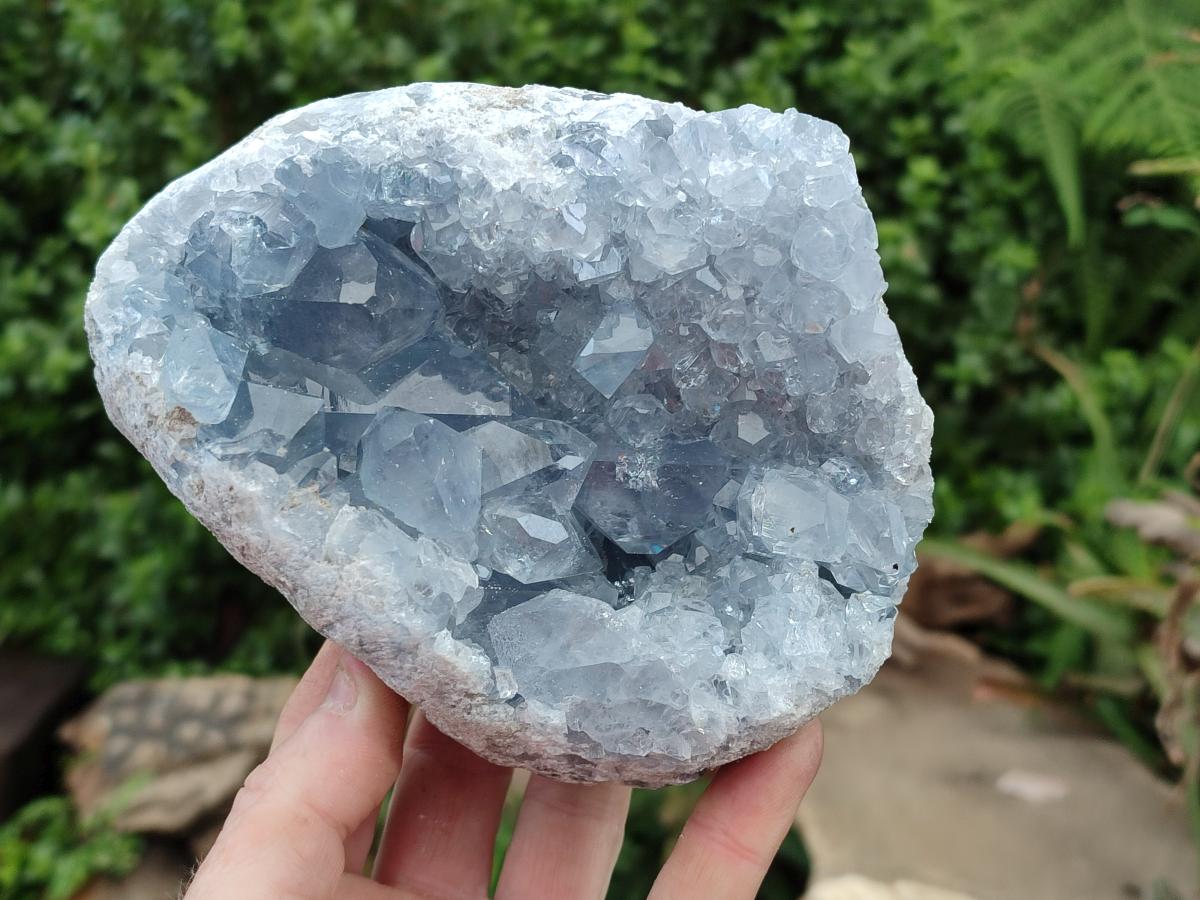Natural Blue Celestite Specimens x 2 From Sakoany, Madagascar