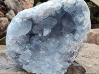 Natural Blue Celestite Specimens x 2 From Sakoany, Madagascar