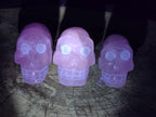 Hand Made Rose Quartz Skulls x 4 From Madagascar