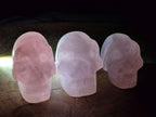 Hand Made Rose Quartz Skulls x 4 From Madagascar