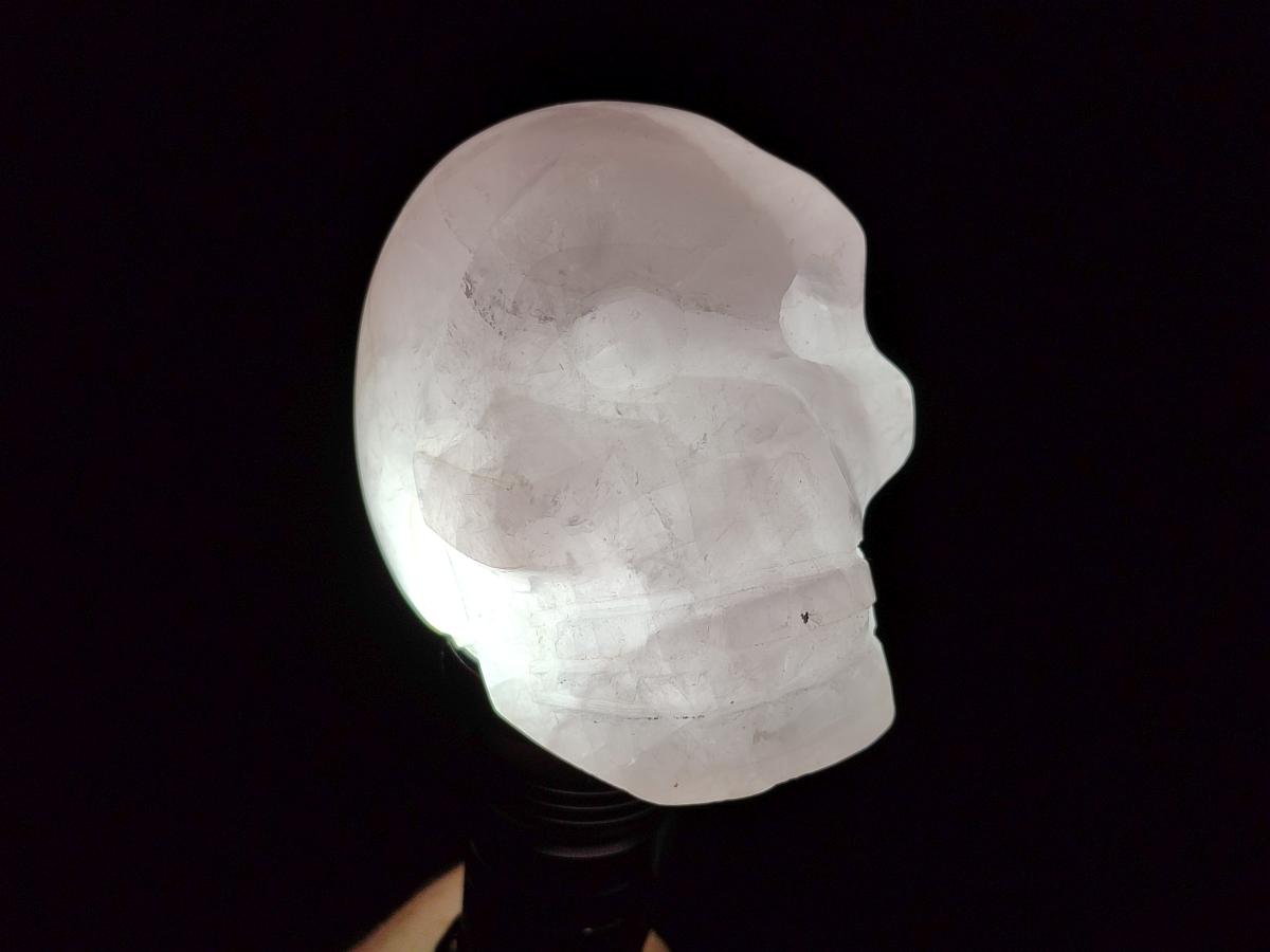 Hand Made Rose Quartz Skulls x 4 From Madagascar