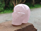 Hand Made Rose Quartz Skulls x 4 From Madagascar