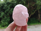 Hand Made Rose Quartz Skulls x 4 From Madagascar