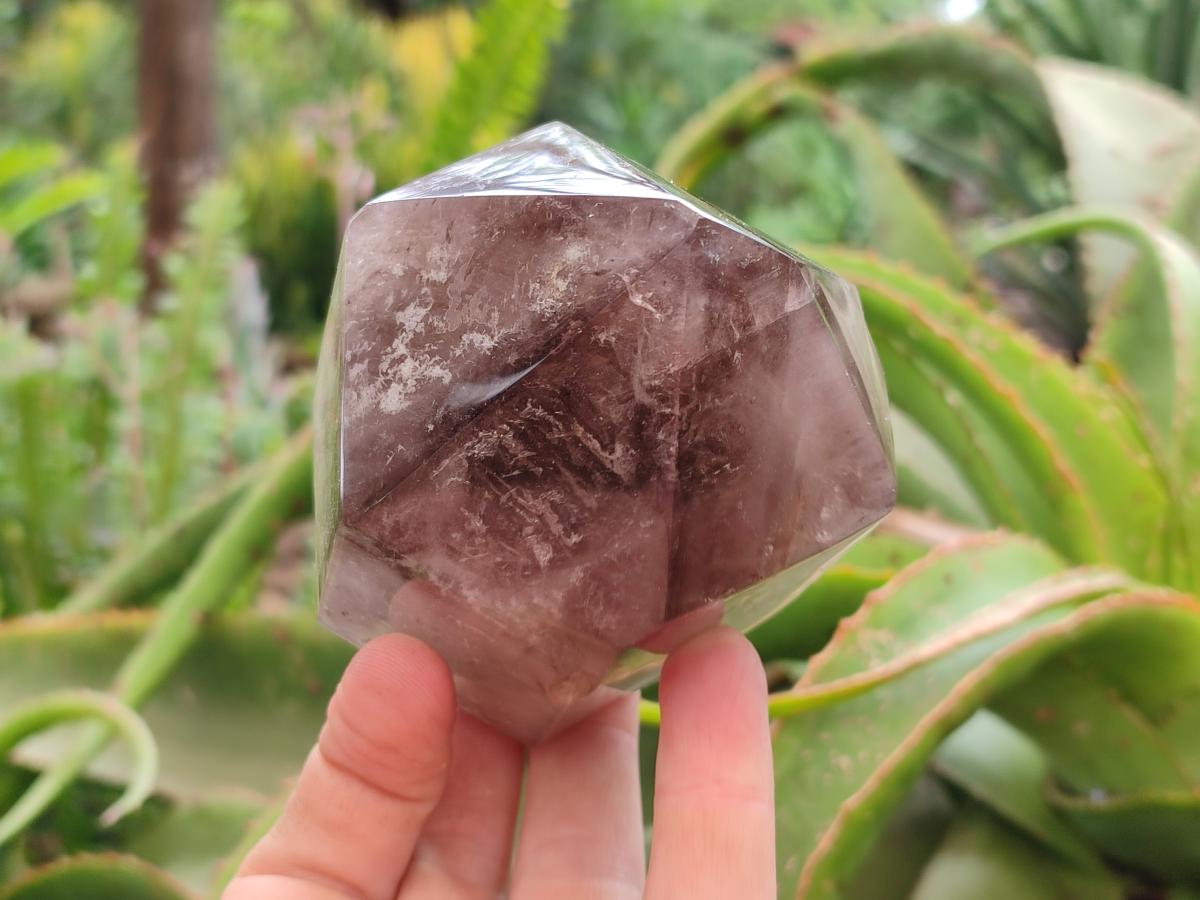 Polished Mixed Smokey Quartz Crystals x 2 From Madagascar