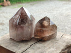 Polished Mixed Smokey Quartz Crystals x 2 From Madagascar