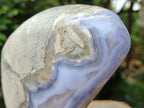 Polished Blue Lace Agate Standing Free Form x 1 From Nsanje, Malawi
