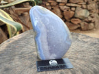 Polished Blue Lace Agate Standing Free Form x 1 From Nsanje, Malawi