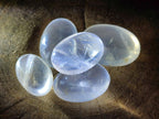 Polished Girasol Pearl Quartz Palm Stones x 35 From Ambatondrazaka, Madagascar