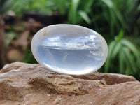 Polished Girasol Pearl Quartz Palm Stones x 35 From Ambatondrazaka, Madagascar