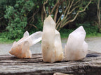 Natural Large Clear Quartz Clusters x 4 From Madagascar