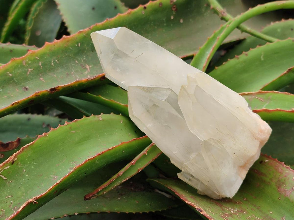 Natural Large Clear Quartz Clusters x 4 From Madagascar