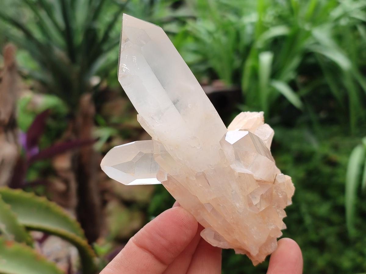 Natural Large Clear Quartz Clusters x 4 From Madagascar