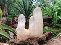 Natural Large Clear Quartz Clusters x 4 From Madagascar