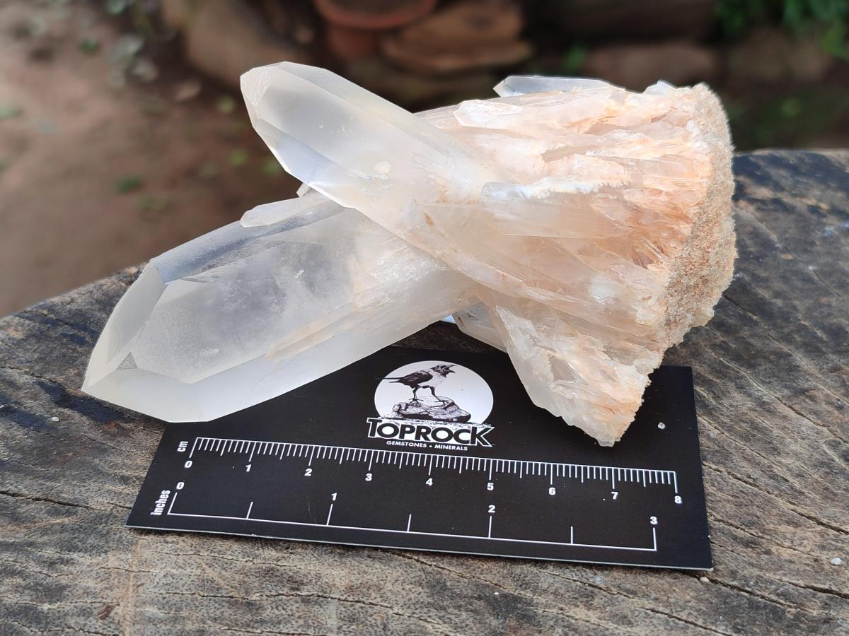 Natural Large Clear Quartz Clusters x 4 From Madagascar