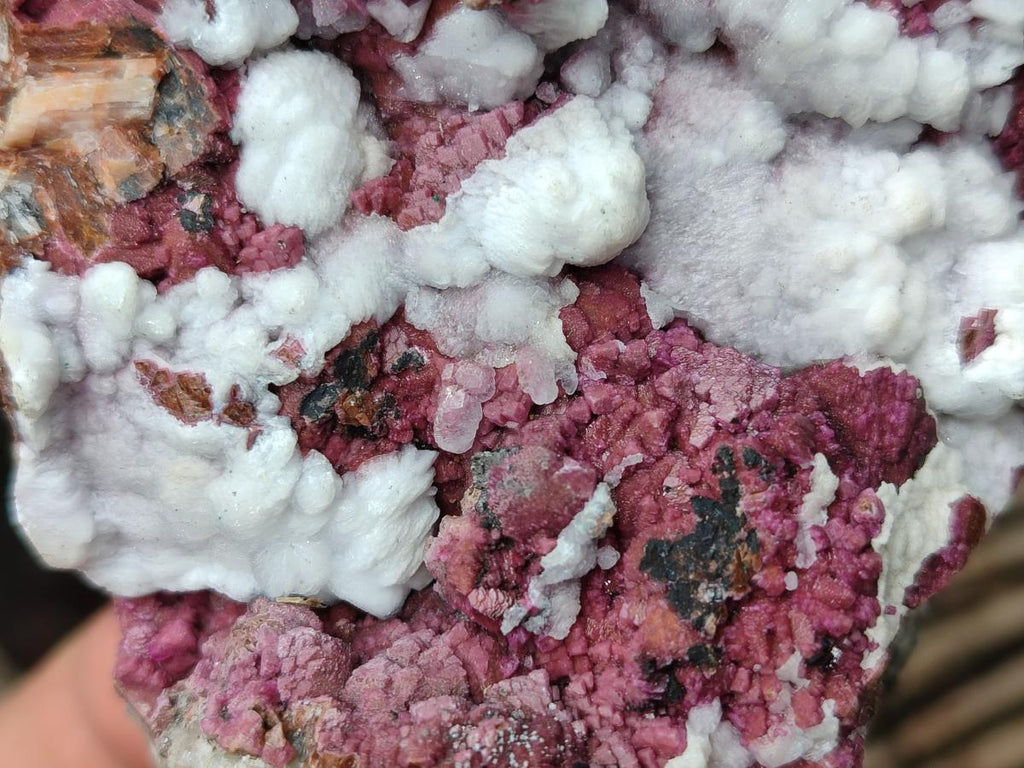 Natural Salrose Cobaltion Dolomite with Malachite and Kaolinite Specimens x 2 From Kakanda, Congo