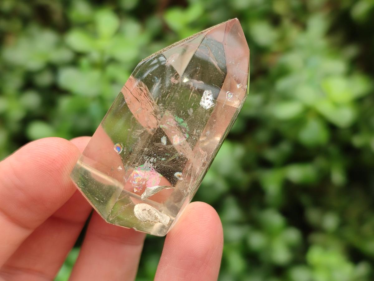 Polished Mix of Smokey and Clear Quartz Crystals x 12 From Madagascar