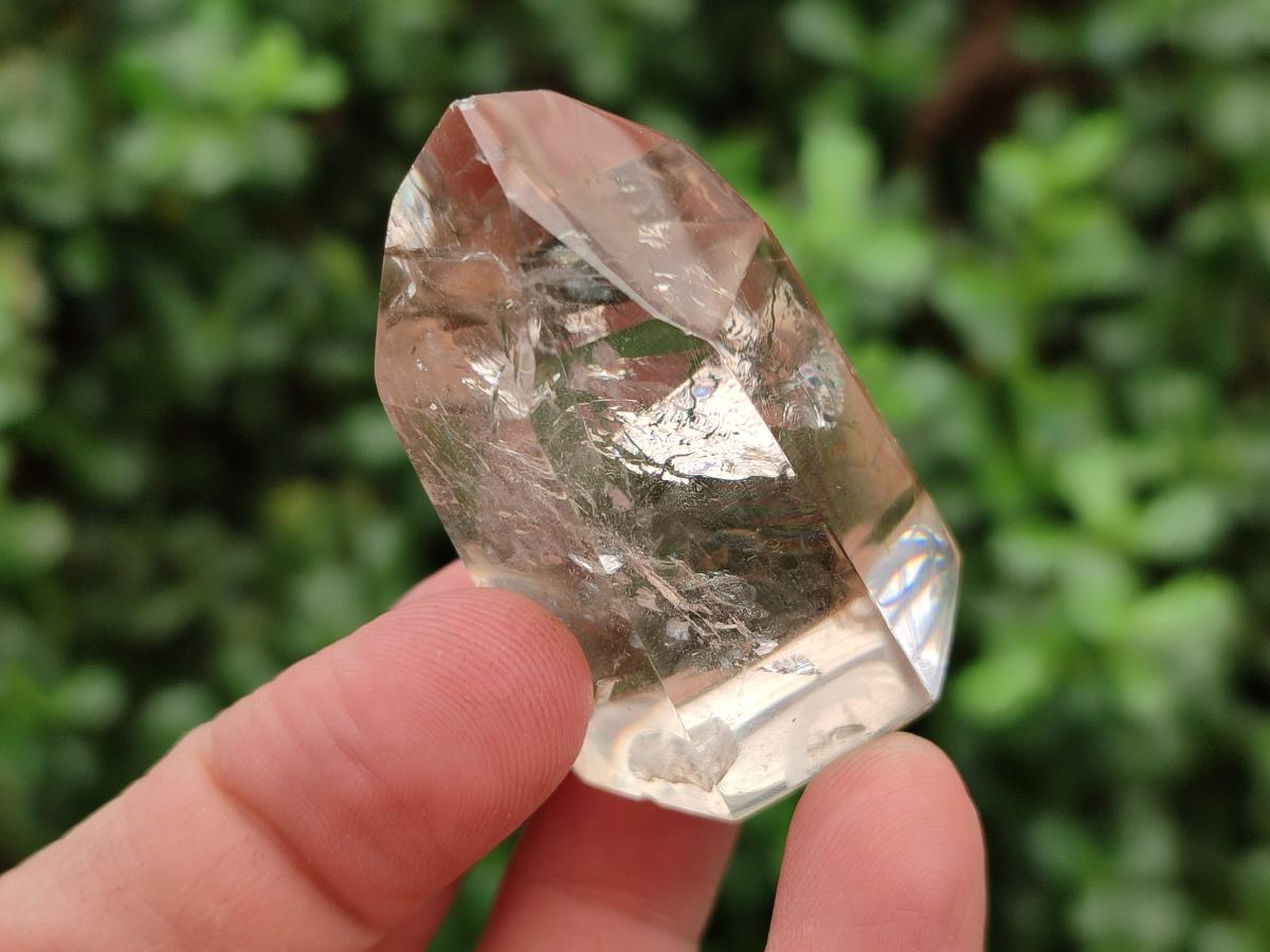 Polished Mix of Smokey and Clear Quartz Crystals x 12 From Madagascar