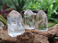 Polished Mix of Smokey and Clear Quartz Crystals x 12 From Madagascar