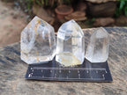 Polished Mix of Smokey and Clear Quartz Crystals x 12 From Madagascar