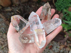 Polished Mix of Smokey and Clear Quartz Crystals x 12 From Madagascar