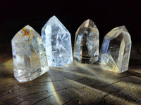 Polished Mix of Smokey and Clear Quartz Crystals x 12 From Madagascar