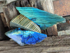 Polished On One Side Labradorite x 36 From Tulear, Madagascar