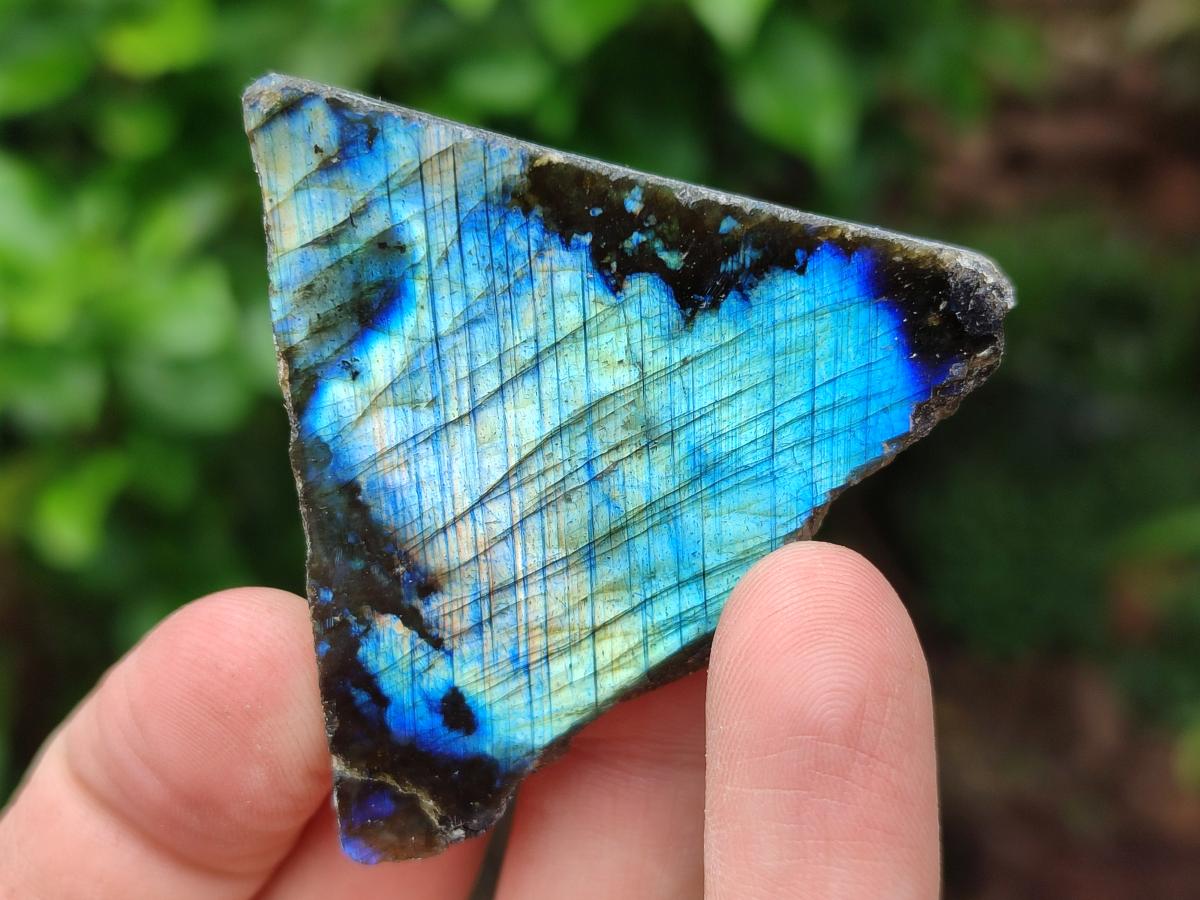 Polished On One Side Labradorite x 36 From Tulear, Madagascar