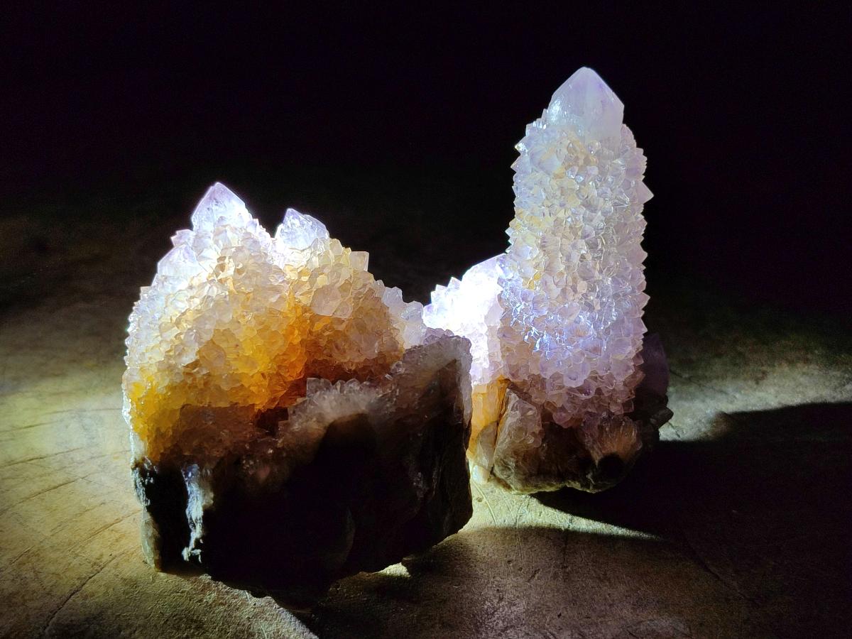 Natural Lilac Fairy Spirit Quartz Clusters x 6 From Boekenhouthoek, South Africa
