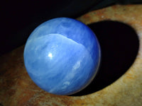 Polished Blue Calcite Spheres x 4 From Madagascar