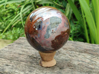Polished Ocean Jasper Sphere x 1 From Northwest Coast, Madagascar
