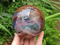 Polished Ocean Jasper Sphere x 1 From Northwest Coast, Madagascar