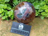 Polished Ocean Jasper Sphere x 1 From Northwest Coast, Madagascar