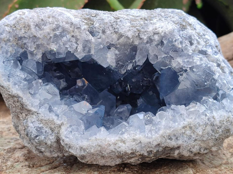 Natural Blue Celestite Geode Specimen x 1 From Sakoany, Madagascar