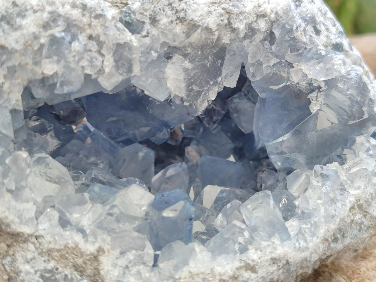 Natural Blue Celestite Geode Specimen x 1 From Sakoany, Madagascar