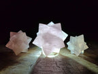 Hand Made Gemmy Rose Quartz Merkabah x 3 From Madagascar