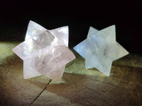 Hand Made Gemmy Rose Quartz Merkabah x 3 From Madagascar