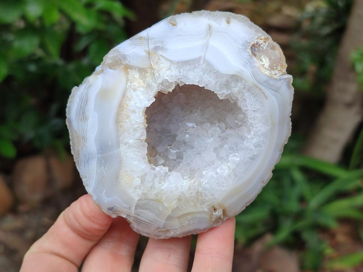 Polished Agates with Crystalline Geodes x 6 From Maintirano, Madagascar