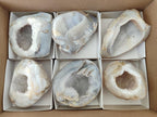 Polished Agates with Crystalline Geodes x 6 From Maintirano, Madagascar