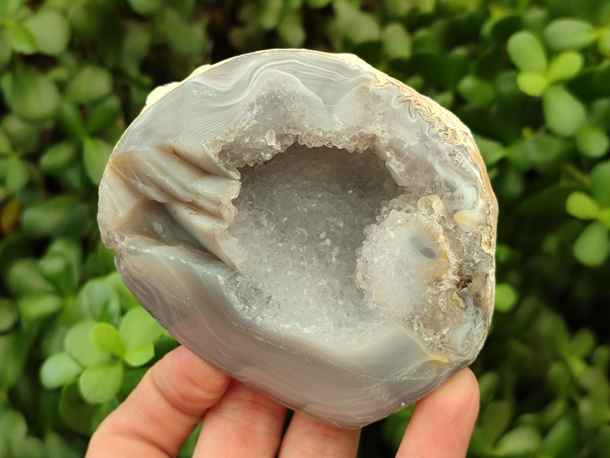 Polished Agates with Crystalline Geodes x 6 From Maintirano, Madagascar