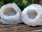 Polished Agates with Crystalline Geodes x 6 From Maintirano, Madagascar