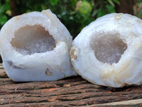 Polished Agates with Crystalline Geodes x 6 From Maintirano, Madagascar
